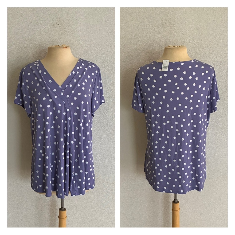 WAS $26 Lane Bryant polka dot blouse size 14/16